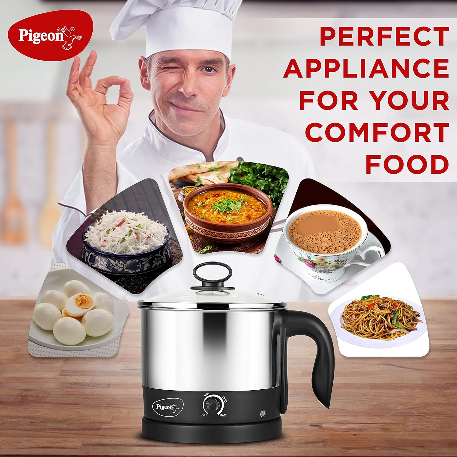 EverShopie Kessel Multipurpose Kettle (12173) 1.2 litres with Stainless Steel Body