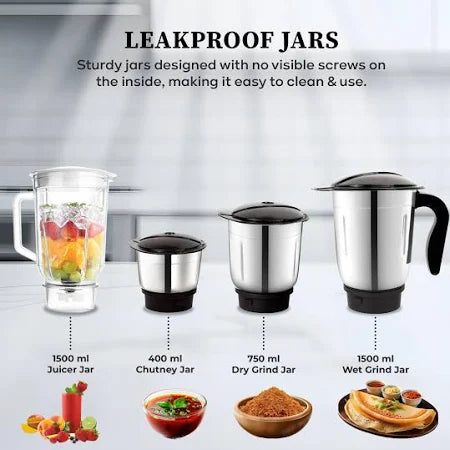 Evershopie JarGenie 4 Jar 750W Mixer Grinder